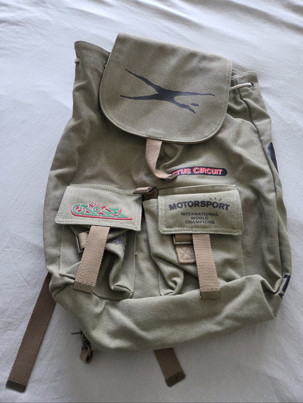 Travis Scott Cactus Jack Canvas Backpack in Olive from the SS21 season (New)